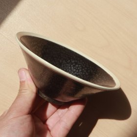 宋代 怀仁窑 白覆轮 黑釉白口油滴盏 老窑瓷器陶瓷 古董文玩 古美术 文人书房茶空间美学