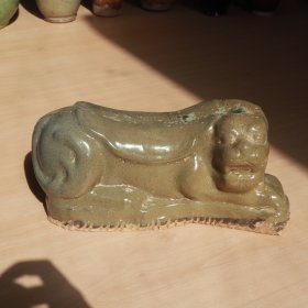 南方窑口青瓷 狮子摆件 老窑瓷器陶瓷 古董文玩