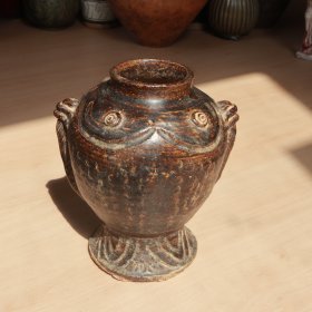 南北朝时期 酱釉鱼形壶 老窑瓷器陶瓷 古董文玩