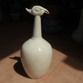 年份不知 定窑白瓷刻花凤首瓶 老窑瓷器陶瓷 古董文玩