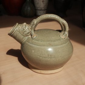 青瓷 越窑 提梁虎子 老窑瓷器陶瓷 古董文玩