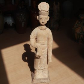 唐代陶俑 文官人物俑 老窑瓷器陶瓷 古董文玩