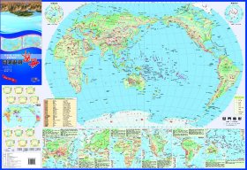 世界地理地图防水耐折撕不烂必挂知识挂图初中小学生世界地理地图双面地理知识