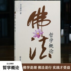 佛法哲学概论 白云禅师 宗教文化出版社 正版 佛教书籍 佛教入门 佛殿之结集 真如法界 因果说 万法因缘起 苦之果 六道轮回说