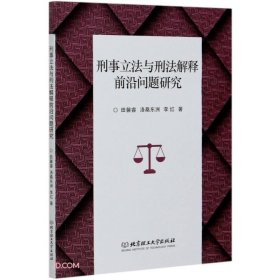 刑事立法与刑法解释前沿问题研究