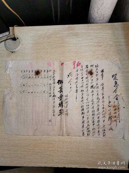 1945年江西省万年县福田乡紧急命令（事关配赋一甲一兵新编户口事项）