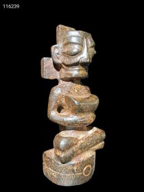 398_旧藏陨石【三星堆】摆件 雕刻精美，有磁性，保存完整。