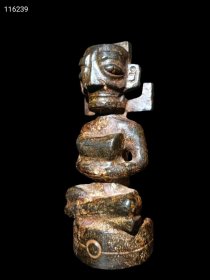 398_旧藏陨石【三星堆】摆件 雕刻精美，有磁性，保存完整。