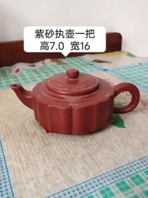 287_紫砂执壶一把，造型独特，精典雅致，出水流畅，断水利落，正常使用。