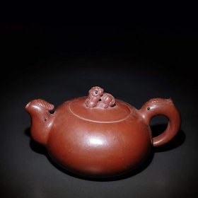 388_徐汉棠款，原矿红泥紫砂壶。
