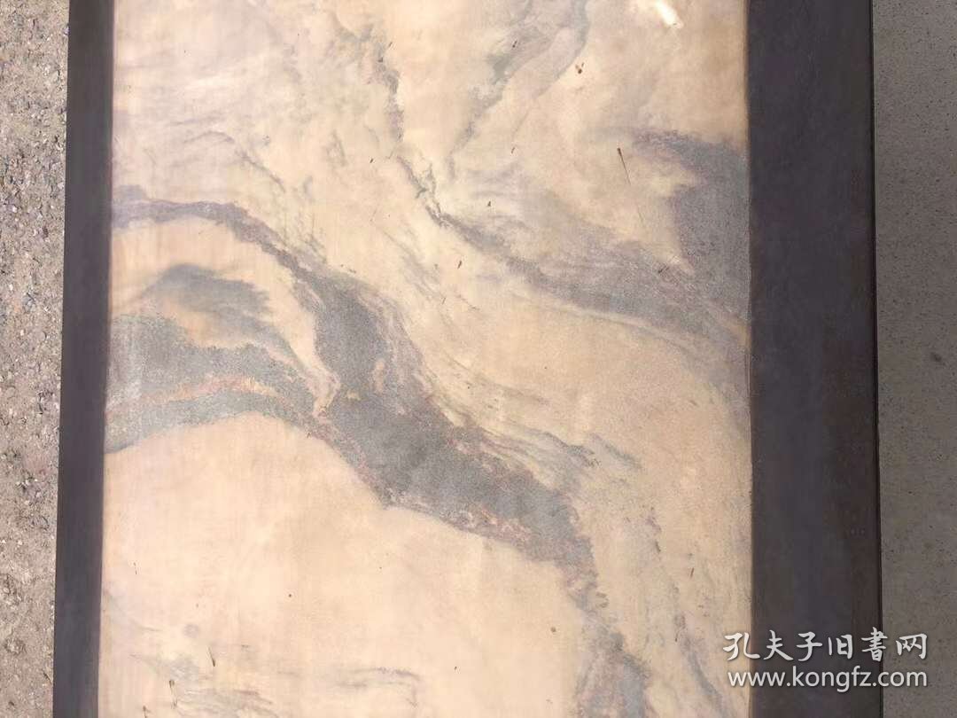 159_下乡偶的紫檀镶嵌石头面大画案，牛毛纹清晰 做工精致，乃精心制作之物   批灰批麻显示年份之久远   包浆浓厚 ，品相完好，是实用装饰收藏之佳品。FC