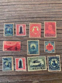 53_旧藏民国邮票，通走