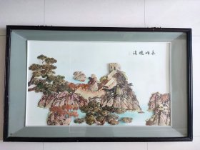 长城揽胜（贝雕画）