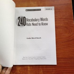 240 vocabulary words kids need to know grade 全六册