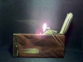 【罕见机型】30年代德国科隆大教堂 瑞士御爵REUGE 音乐盒 古董煤油打火机烟盒 三用套装