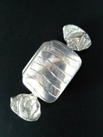 19世纪 美国 精美 糖果形 925纯银 药丸盒