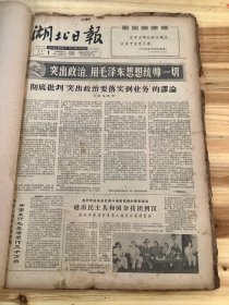 湖北日报 1966年6月 合订本  （不缺页 不缺天 ）