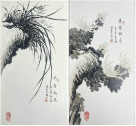 瓷板画【徐红兵】字鸿滨,江西抚州人，1966年出生于景德镇，为江西省工艺美术师，景德镇美术家协会会员等。自幼酷爱美术,跟随其父徐有为主攻花乌,草虫。其人物山水画颇具特色,在学习前人绘画的基础上有所创新，其作品清新雅致,别具一格,富有现代艺术感染力,作品多次被报刊,杂志刊登，代表作《瑞雪映矮》获景德镇中青年优秀陶瓷艺术家网络大赛优秀奖。