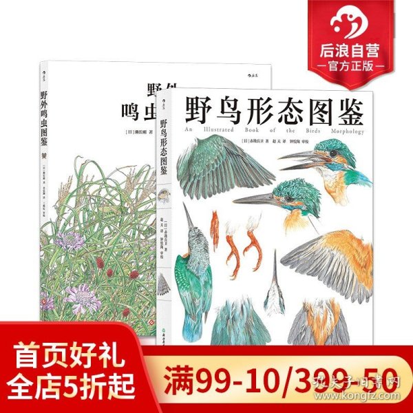 现货 野鸟形态图鉴+鸣虫图鉴 2册套装 鸟类图鉴野生动物自然观察博物学生物科普书籍