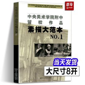 中央美术学院附中留校作品素描大范本1 央美附中留校作品选素描教学素描静物教材 石膏头像基础临摹书 美术类学生专业参考大系书籍