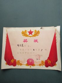 奖状（工业学大庆 先进工作者 南京工农兵染织厂革命委员会 1976年）