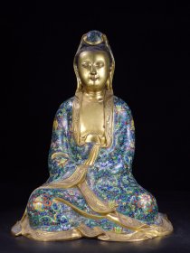 回流：清铜胎掐丝珐琅彩鎏金观音