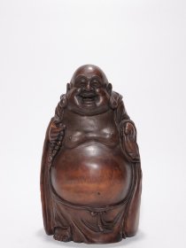 • 旧藏 竹雕手工雕刻弥勒佛造像