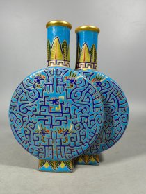 大清乾隆年制景泰蓝双胞胎抱月瓶