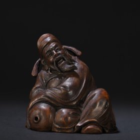 • 清代 老竹雕太白醉酒摆件