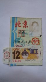 1999年北京郊区职工电汽车月票