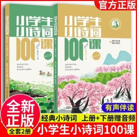 2024新版小学生小诗词100课上册下册全套2册小学生诗词训练小学一1二2年级三四五六年级古诗词唐诗宋词启蒙读本诗词课外阅读书籍