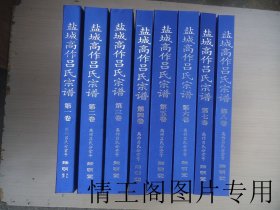 盐城高作吕氏宗谱：第一卷《综合篇》第二卷《清光绪二十年吕氏宗谱：1~4册》第三卷《清光绪二十年吕氏宗谱：5~8册》第四卷《西、中、东门派》第五卷《头、二、三门派》第六卷《四、五、六门派》第七卷《崔、广、流支派》第八卷《坍、天支派》（全八册 · 大16开缎面精装本 · 2022年三修版）