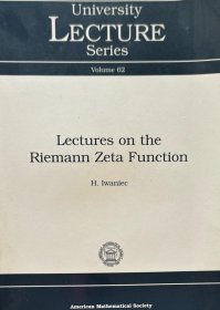 英文原版 黎曼ζ函数讲座集 Lectures on the Riemann Zeta Function by H. Iwantec