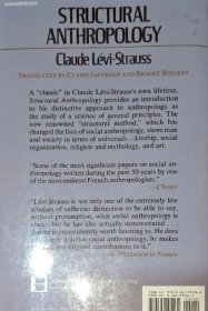 英文原版 列维施特劳斯 Structural Anthropology by Claude Levi-Strauss