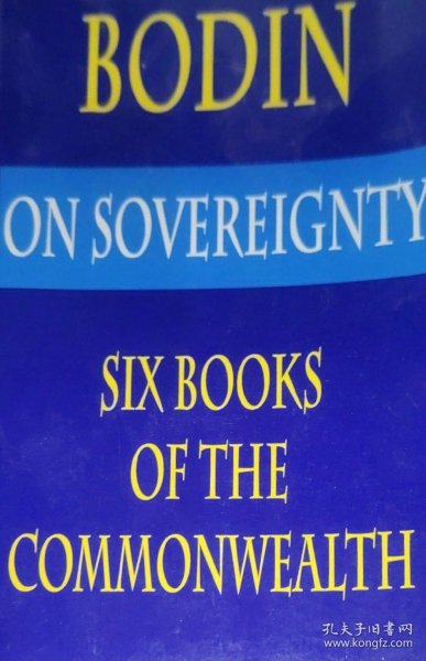 英文原版 让·博丹论主权Jean Bodin on Sovereignty: Six Books of the Commonwealth