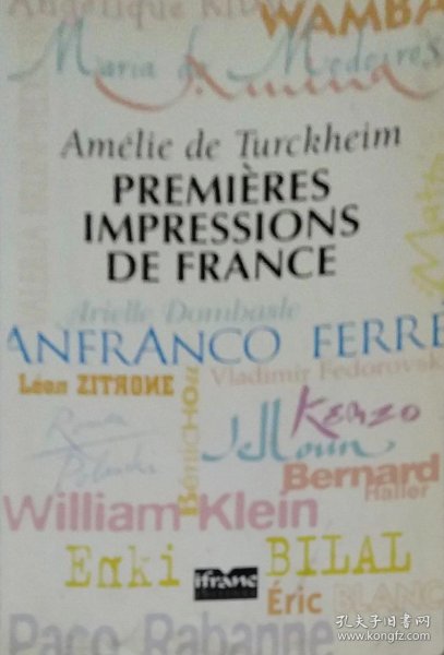 法文原版 涂尔干 Premières Impressions de France Premieres