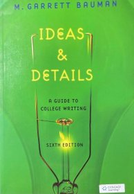 英文原版 Ideas and Details: a guide to college writing (sixth edition)