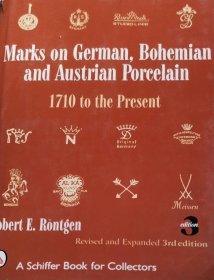 英文原版西洋瓷器标签商标文章参考书 Marks on German, Bohemian and Austrian Porcelain 1710 to the Present