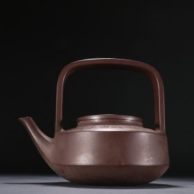 顾景舟款 紫砂提梁茶壶。