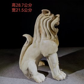 旧藏象州窑狮子瓷器摆件 5.15