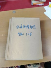 社会科学动态1986年1-8合订本 馆藏书