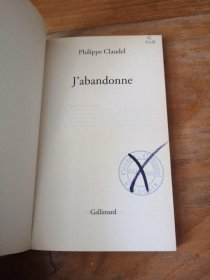 J Abandonne (Folio) 法文原版)