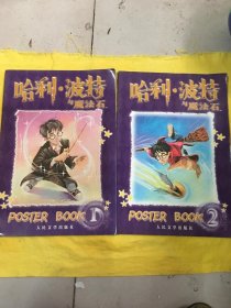 哈利波特与魔法石 poster book 1 2（2本合售）图画课8开彩版