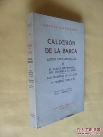 西班牙文 卡尔德隆系列著作集 Autos Sacramentales ...