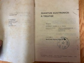 QUANTUM ELECTRONICS:A TREATISE VOL.1 NONLINEAR OPTICS量子电子学:论文 第1卷 非线性光学 第1分册