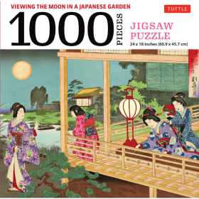 Viewing the Moon Japanese Garden- 1000 Piece Jigsaw Puzzle