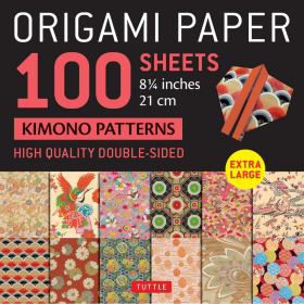 Origami Paper 100 sheets Japanese Kimono 8 1/4" (21 cm)