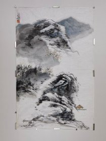 南京艺术学院教授 李小山   水墨山水 纸本软片（本院藏书画均保真手绘；支持7日无理由退货）