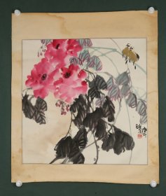 一级美术师 杨晓亮 花鸟 纸本镜片（本院藏书画均保真手绘；支持7日无理由退货）