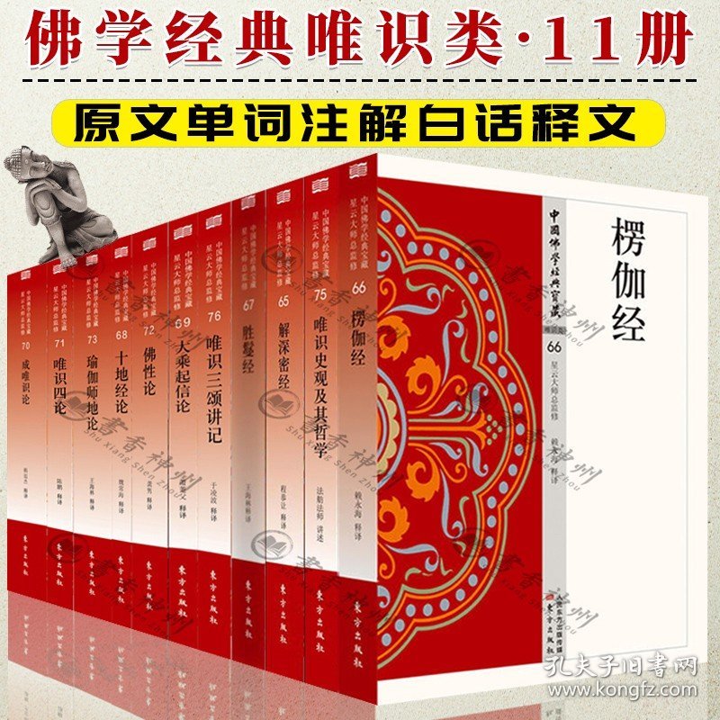 佛学经典书籍唯识类11册楞伽经成唯识论瑜伽师地论解深密经大乘起信论唯识四论佛性论胜鬘经十地经论唯识史观及其哲学唯识三颂讲记